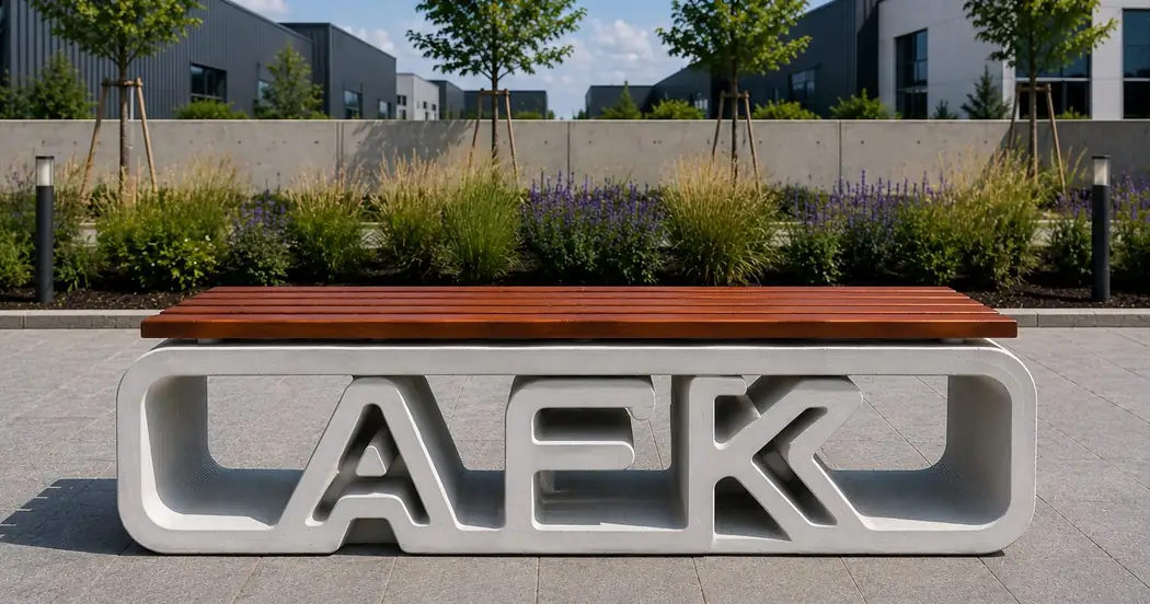 AFK logolu beton bank